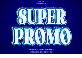 Super promo Editable Text Effect Emboss Gradient Style