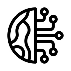 digitalization line icon