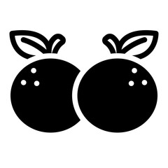 Orange fruit icon. Mandarin orange icon