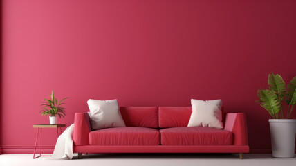 Viva magenta  trend colour  the luxury living lounge
