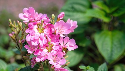 Florentina flowering in the garden, with copy space