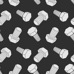 Industrial seamless pattern with Bolt. Vector illustration