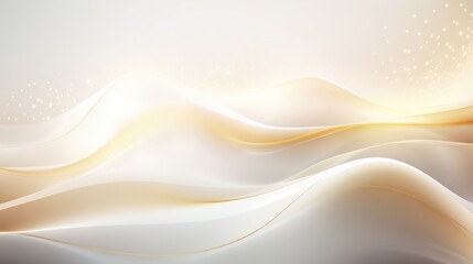 Luxury with golden curve light effect decoration and bokeh white background.