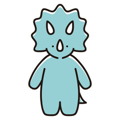 立ってるベビートリケラトプスのイラスト