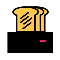 Bread Food Kitchen Filled Outline Icon