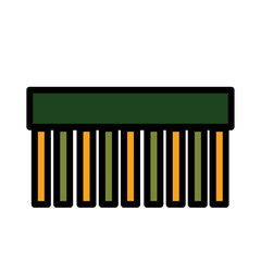 Bristle Brush Cleaning Filled Outline Icon