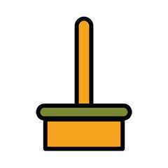 Broom Chores Cleaning Filled Outline Icon
