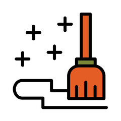 Brush Cleaning Tools Filled Outline Icon