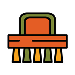 Brush Cleaning Set Filled Outline Icon