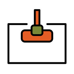 Carpet Dry Vacuum Filled Outline Icon