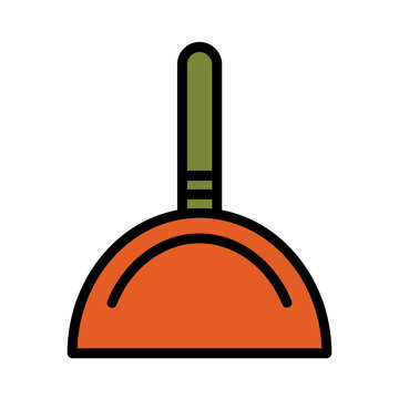 recommend clip art: Broom Clean Sweep Filled Outline Icon