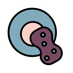 Dishes Clean Plates Filled Outline Icon