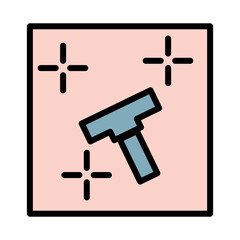 Window Cleaning Spray Filled Outline Icon