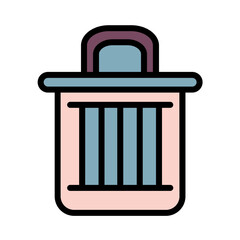 Trash Delete Remove Filled Outline Icon