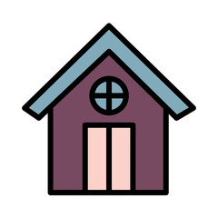 Brush House Clean Filled Outline Icon