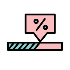 Download Loading Percent Filled Outline Icon