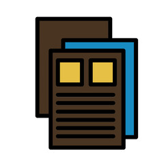 Engineering Information Doc Filled Outline Icon