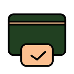 Credit Card Online Filled Outline Icon