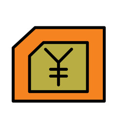 Finance Currency Bank Filled Outline Icon