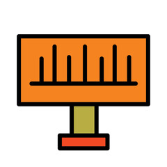 Money Chart Diagram Filled Outline Icon