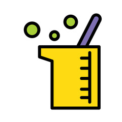 Bigger Biology Chemistry Filled Outline Icon