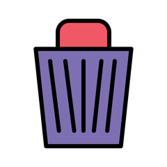 Bin Delete Empty Filled Outline Icon