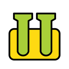 Medical Test Tube Filled Outline Icon