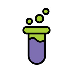 Fototapeta premium Medical Test Tube Filled Outline Icon