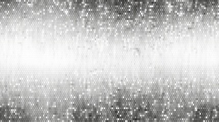 Geometric monochrome mosaic abstract background. Texture halftone chaotic squares, dots, fragments,