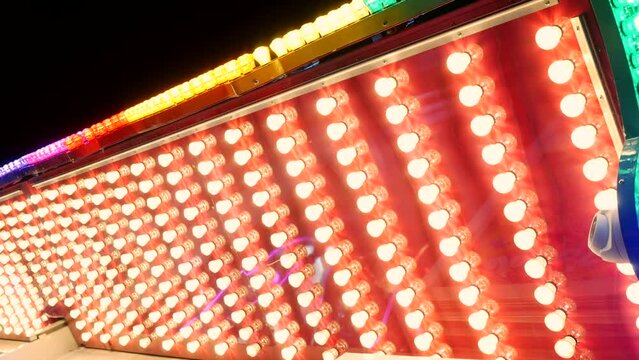Festive lights at carnival, lunapark