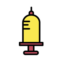 Obraz premium Boiling Chemical Flask Filled Outline Icon
