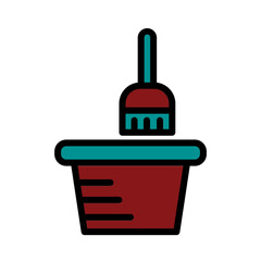 Beauty Care Coloring Filled Outline Icon