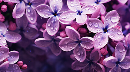 Purple lilac flowers