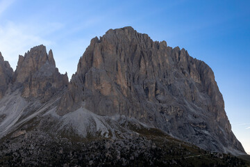 Blick vom Sellajoch auf den Langkofel, S&uuml;dtirol