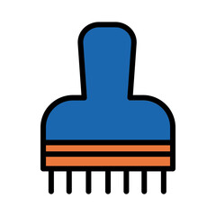 Art Barber Brush Filled Outline Icon