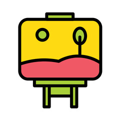 Landscape Picture Paint Filled Outline Icon