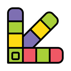 Pallete Paint Art Filled Outline Icon