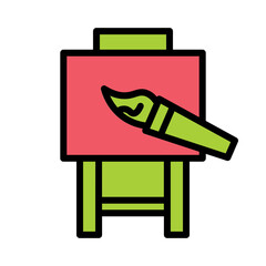 Art Artist Paint Filled Outline Icon