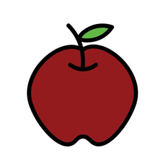 Apple Diet Food Filled Outline Icon