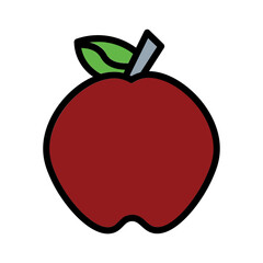 Apple Diet Food Filled Outline Icon