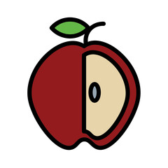 Apple Diet Food Filled Outline Icon