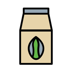 Almond Diet Food Filled Outline Icon