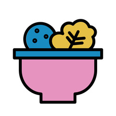 Nutrition Salad Healthy Filled Outline Icon