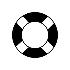 Ring Life Buoy Icon Vector Illustration isolated on white.