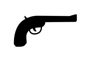 Pistol Icon Vector Illustrations Isolated in white Background.