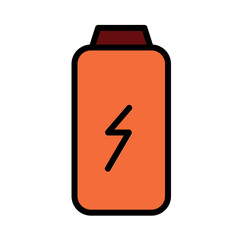 Battery Cell Charge Filled Outline Icon