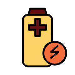 Battery Charge Energy Filled Outline Icon