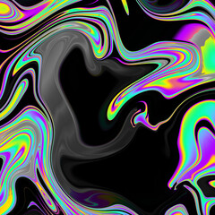 Abstract colorful wavy groovy psychedelic background