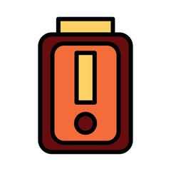 Battery Energy Low Filled Outline Icon