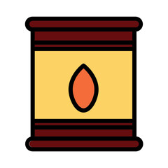 Barrel Drop Energy Filled Outline Icon